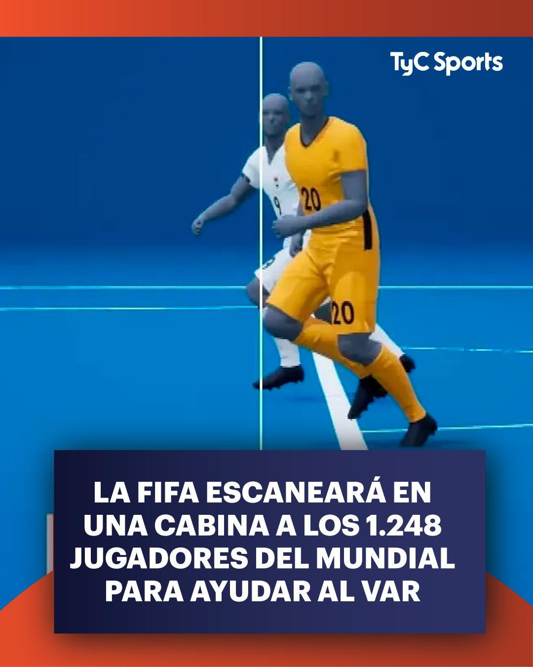 TyC：FIFA开发VAR辅助工具，计划将世界杯球员扫描成3D模型